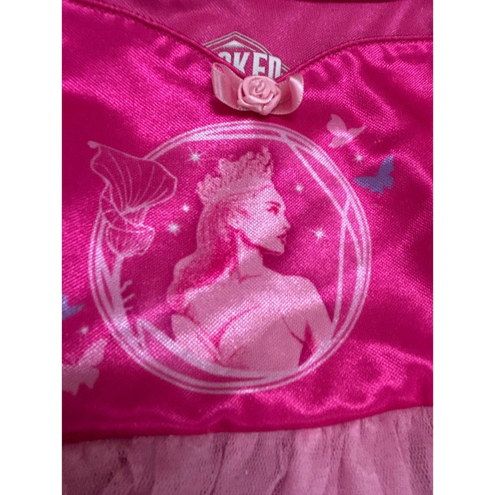 Wicked Movie Glinda Good Witch Pink Butterfly Tulle Nightgown Dress Toddler 2T - Picture 2 of 6